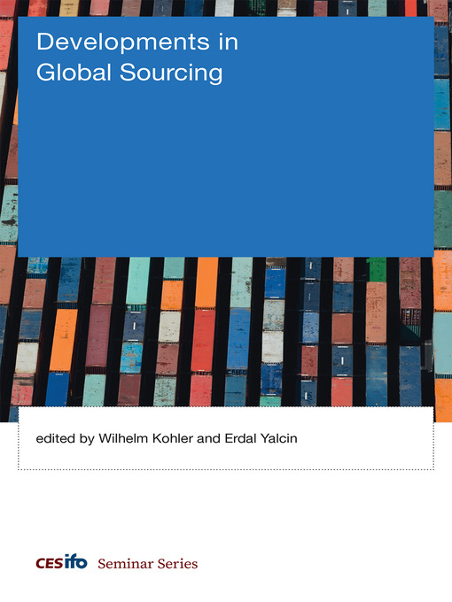Title details for Developments in Global Sourcing by Wilhelm Kohler - Available